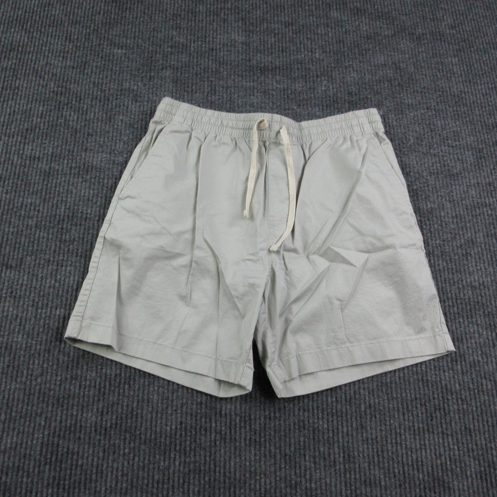 J.CREW Shorts Mens M Beige Chino 6in Cotton Spandex Relaxed Drawstring 31x6* NWT